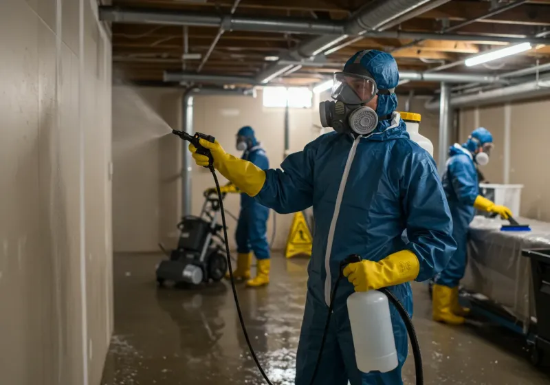 Basement Sanitization and Antimicrobial Treatment process in Archer City, TX