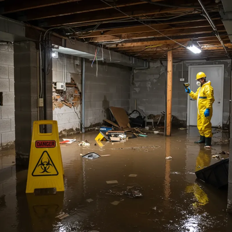Flooded Basement Electrical Hazard in Archer City, TX Property